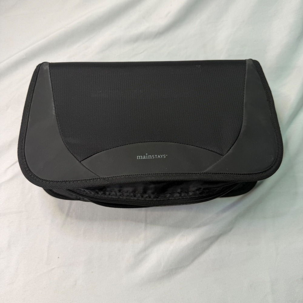 Mainstays Black Nylon 104 CD DVD Storage Binder Media Organizer Case